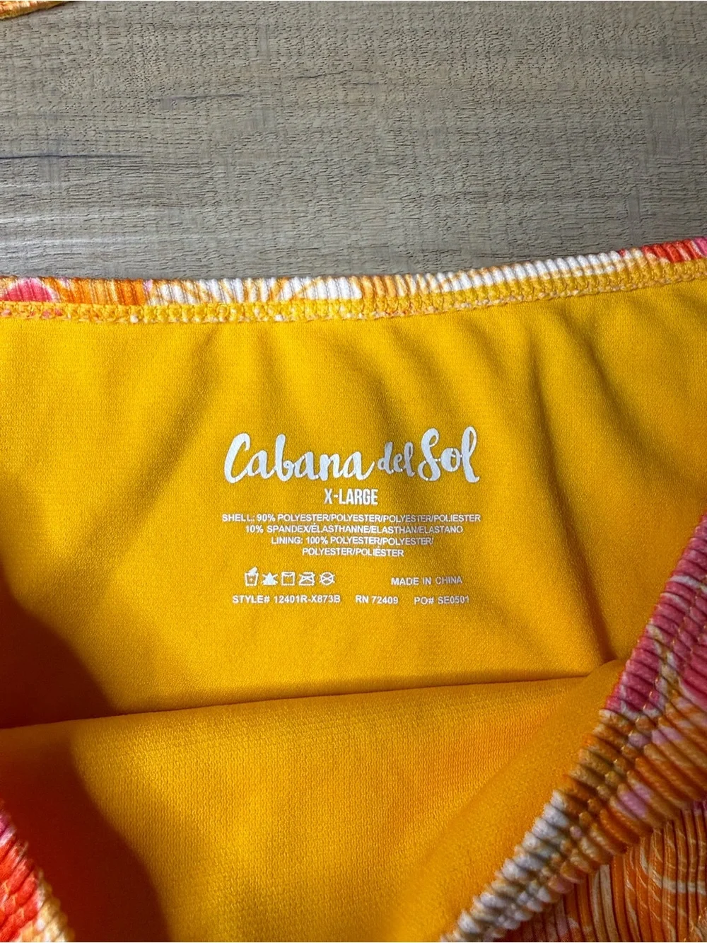 Cabana Del Sol XL Floral Underwire Bikini Set Orange Pink Y2K Tropical